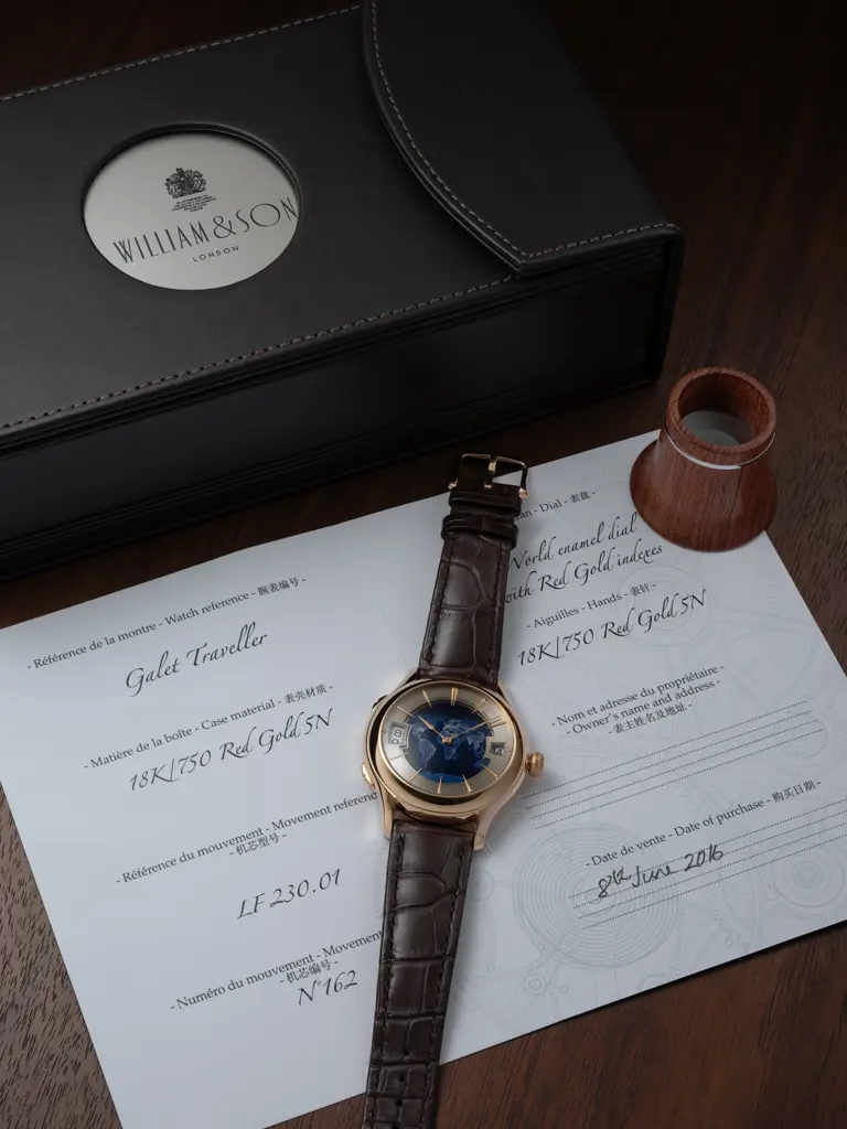 Laurent Ferrier, Classic Traveller Globe Night Blue for William & Son Image 1++