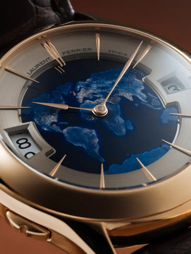 Laurent Ferrier, Classic Traveller Globe Night Blue for William & Son Image 1++